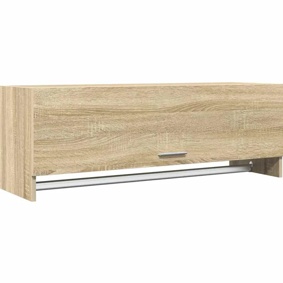 vidaXL Kledingkast 100x50x200 cm bewerkt hout sonoma eikenkleurig