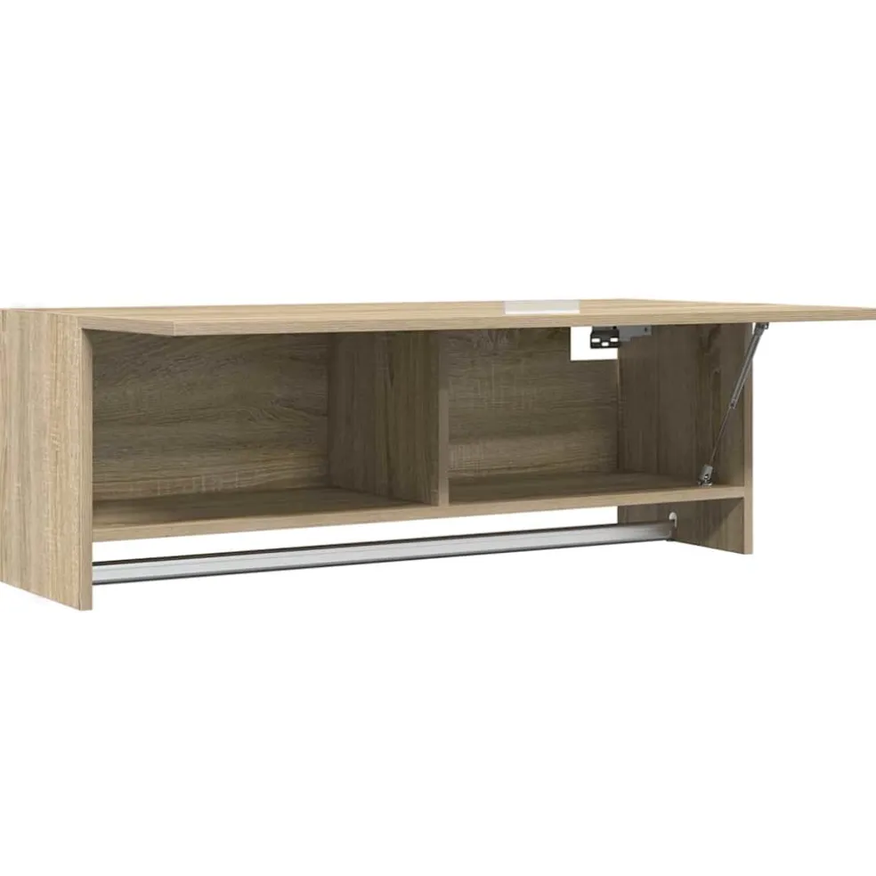 vidaXL Kledingkast 100x50x200 cm bewerkt hout sonoma eikenkleurig