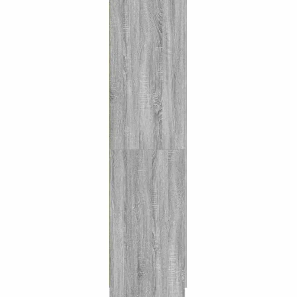 vidaXL Kledingkast 90x52x200 cm bewerkt hout grijs sonoma eikenkleurig