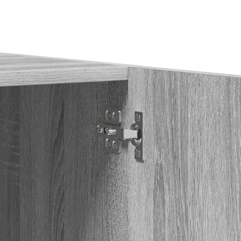 vidaXL Kledingkast 90x52x200 cm bewerkt hout grijs sonoma eikenkleurig