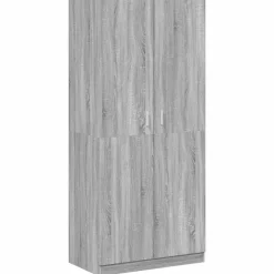 vidaXL Kledingkast 90x52x200 cm bewerkt hout grijs sonoma eikenkleurig
