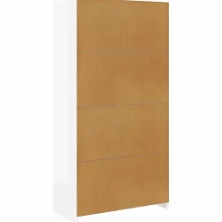 vidaXL Kledingkast 100x50x200 cm bewerkt hout hoogglans wit