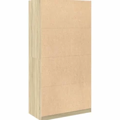 vidaXL Kledingkast 100x50x200 cm bewerkt hout sonoma eikenkleurig