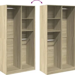 vidaXL Kledingkast 82,5x51,5x180 cm bewerkt hout wit