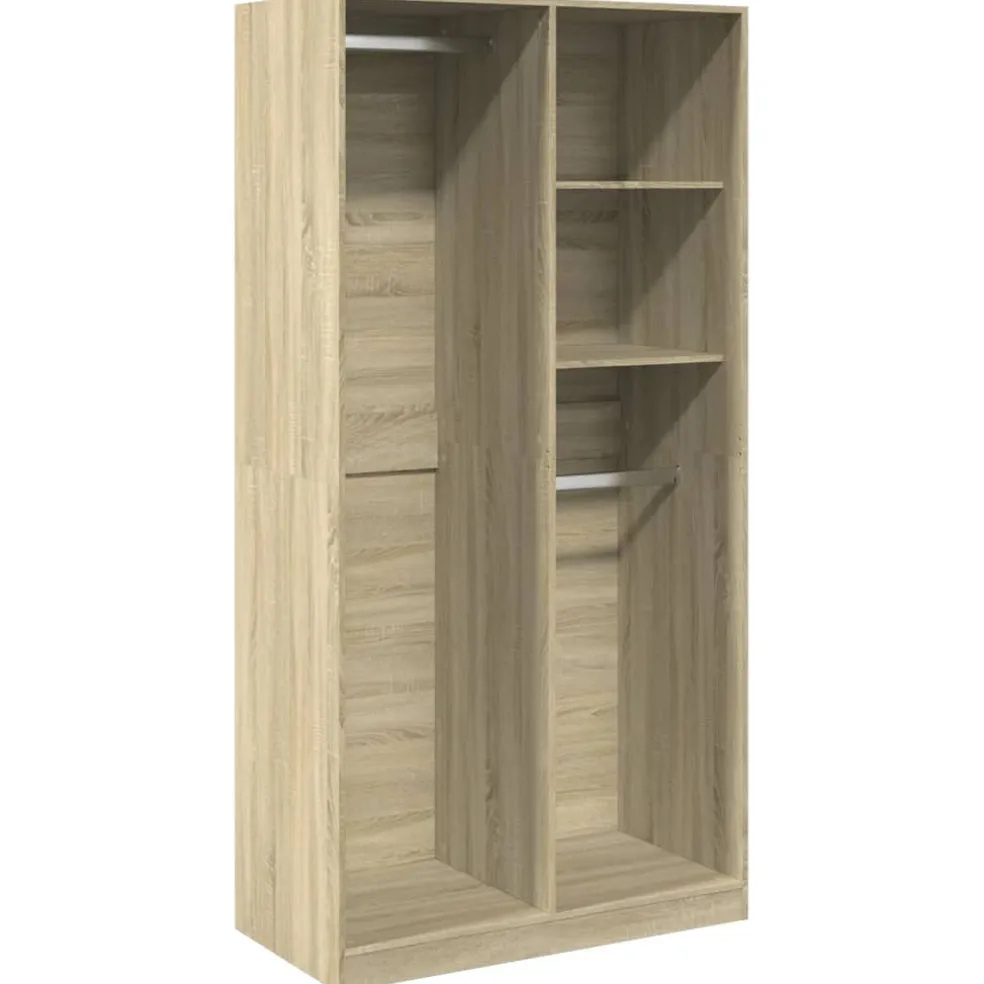 vidaXL Kledingkast 82,5x51,5x180 cm bewerkt hout wit