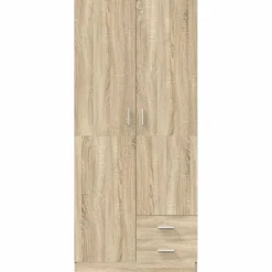 vidaXL Kledingkast 80x52x180 cm bewerkt hout sonoma eikenkleurig