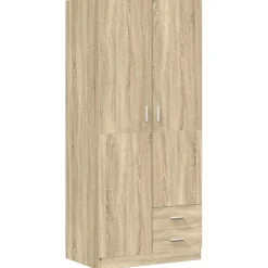 vidaXL Kledingkast 80x52x180 cm bewerkt hout sonoma eikenkleurig
