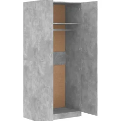 vidaXL Kledingkast 90x52x200 cm bewerkt hout betongrijs