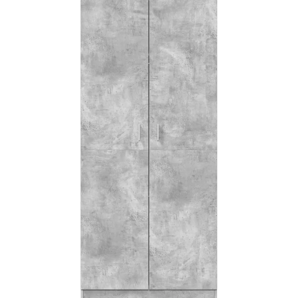 vidaXL Kledingkast 90x52x200 cm bewerkt hout betongrijs