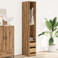 vidaXL Kledingkast 100x32,5x35 cm bewerkt hout gerookt eikenkleurig