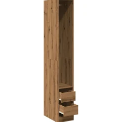 vidaXL Kledingkast 100x32,5x35 cm bewerkt hout gerookt eikenkleurig