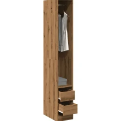 vidaXL Kledingkast 100x32,5x35 cm bewerkt hout gerookt eikenkleurig
