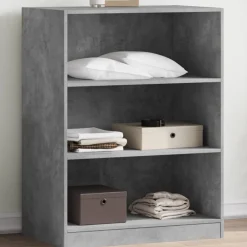 vidaXL Kledingkast 77x48x102 cm bewerkt hout betongrijs