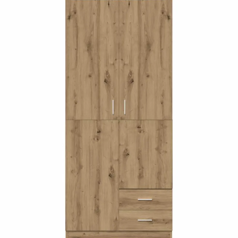 vidaXL Kledingkast 80x52x180 cm bewerkt hout artisanaal eikenkleurig