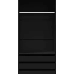 vidaXL Kledingkast 100x50x200 cm bewerkt hout zwart
