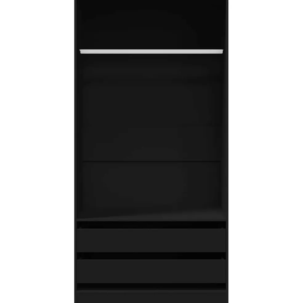vidaXL Kledingkast 100x50x200 cm bewerkt hout zwart