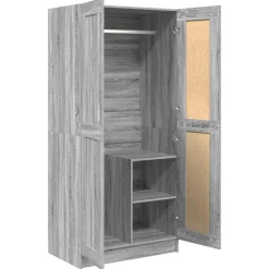 vidaXL Kledingkast 82,5x51,5x180 cm bewerkt hout grijs sonoma eiken