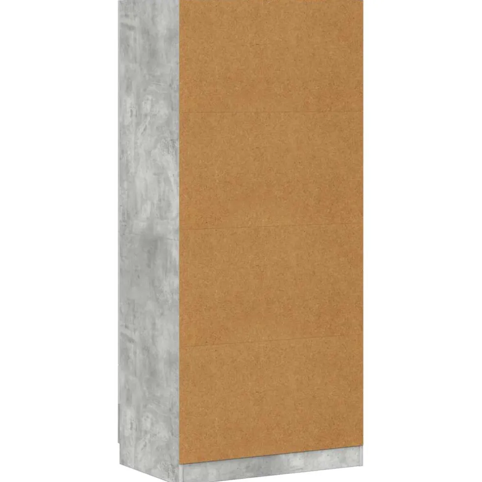 vidaXL Kledingkast 80x52x180 cm bewerkt hout betongrijs