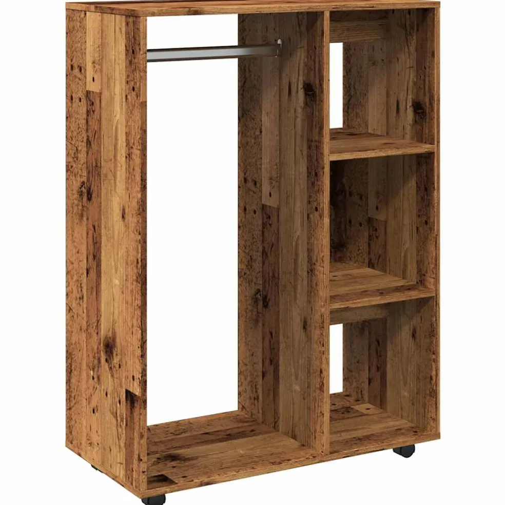 vidaXL Kledingkast 80x40x110 cm bewerkt hout oud houtkleurig
