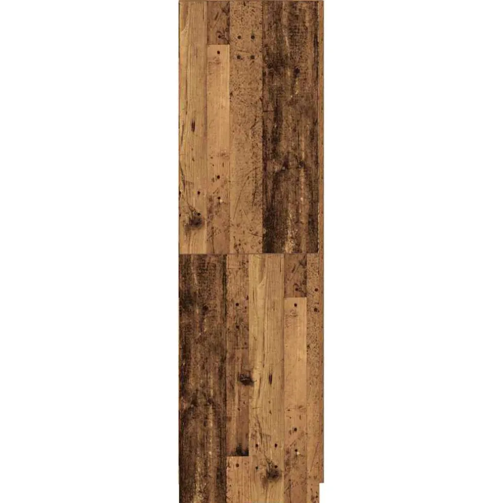 vidaXL Kledingkast 90x52x200 cm bewerkt hout oud houtkleurig