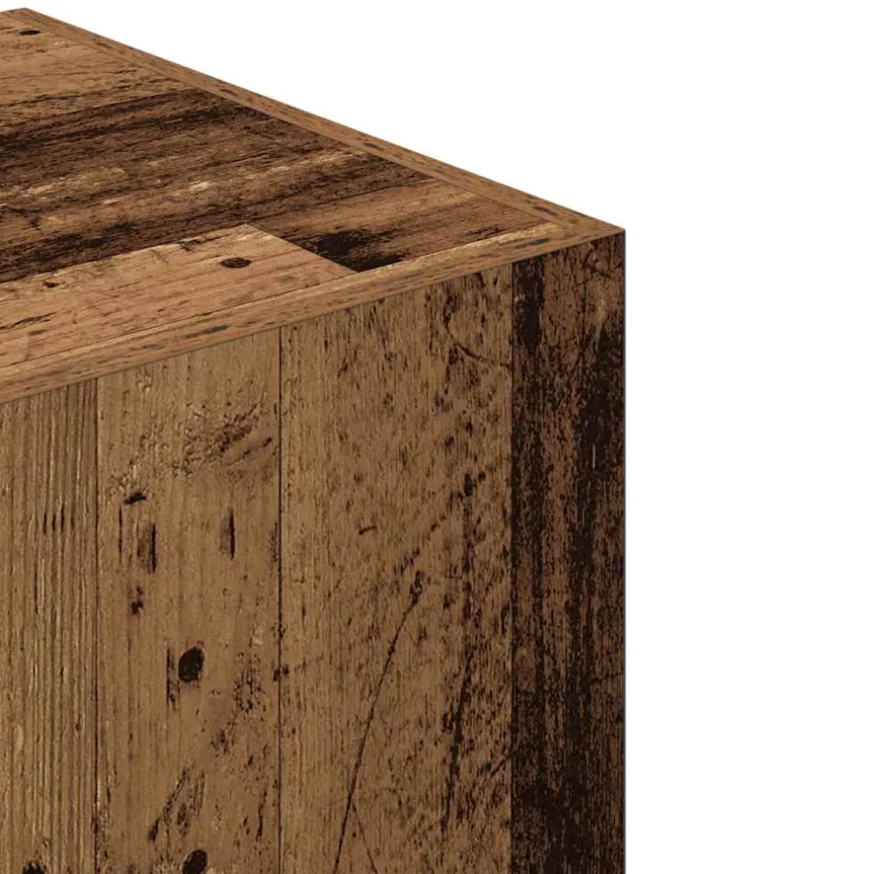 vidaXL Kledingkast 90x52x200 cm bewerkt hout oud houtkleurig