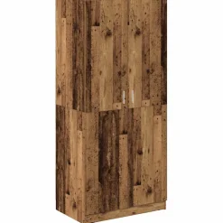 vidaXL Kledingkast 90x52x200 cm bewerkt hout oud houtkleurig
