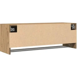vidaXL Kledingkast 100x32,5x35 cm bewerkt hout artisanaal eikenkleurig