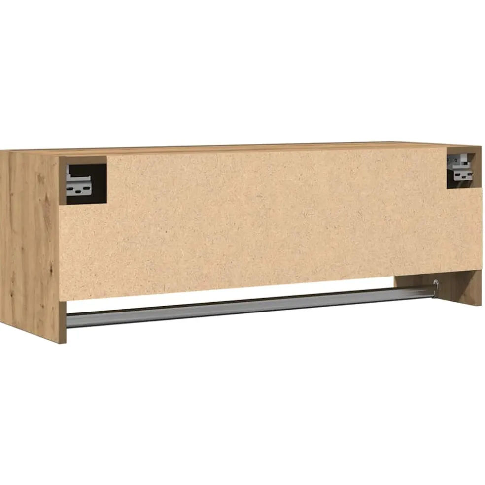 vidaXL Kledingkast 100x32,5x35 cm bewerkt hout artisanaal eikenkleurig