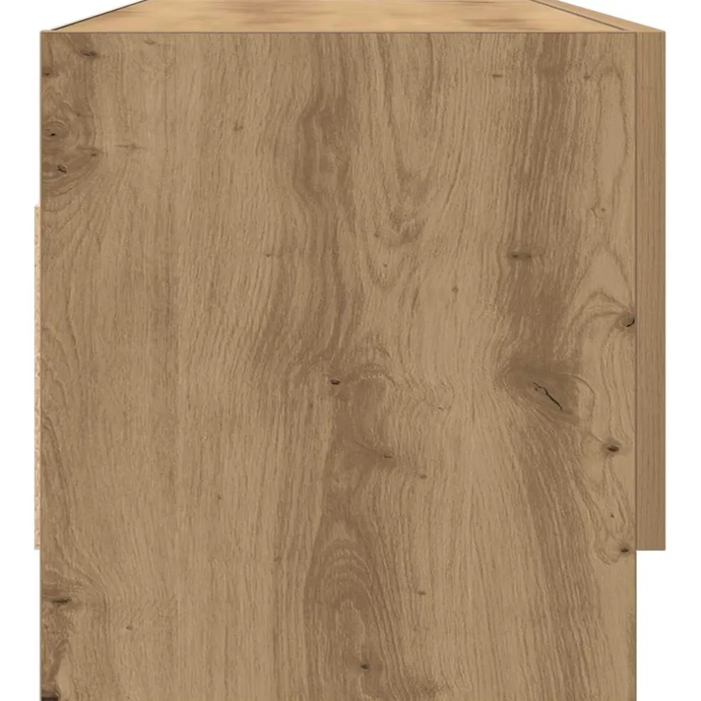 vidaXL Kledingkast 100x32,5x35 cm bewerkt hout artisanaal eikenkleurig