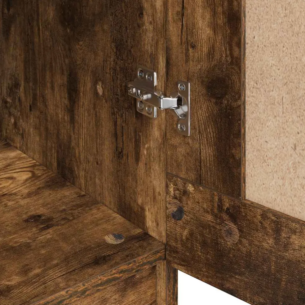 vidaXL Kledingkast 82,5x51,5x180 cm bewerkt hout gerookt eikenkleurig