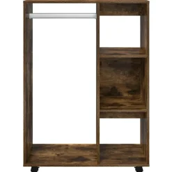 vidaXL Kledingkast 80x40x110 cm bewerkt hout gerookt eikenkleurig