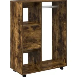 vidaXL Kledingkast 80x40x110 cm bewerkt hout gerookt eikenkleurig