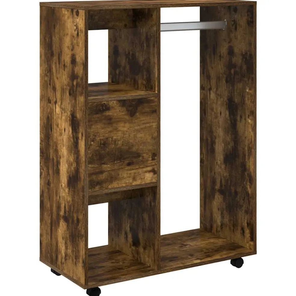 vidaXL Kledingkast 80x40x110 cm bewerkt hout gerookt eikenkleurig