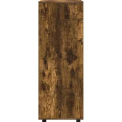 vidaXL Kledingkast 80x40x110 cm bewerkt hout gerookt eikenkleurig