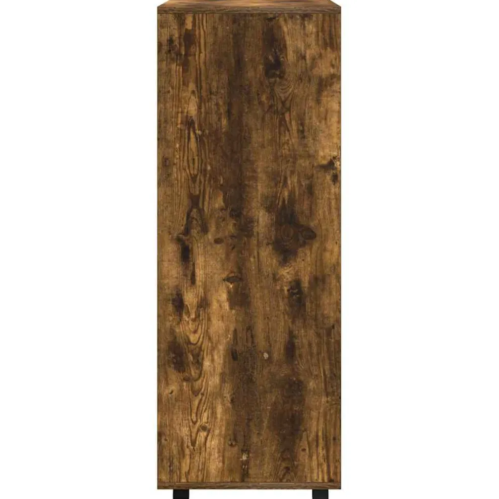 vidaXL Kledingkast 80x40x110 cm bewerkt hout gerookt eikenkleurig