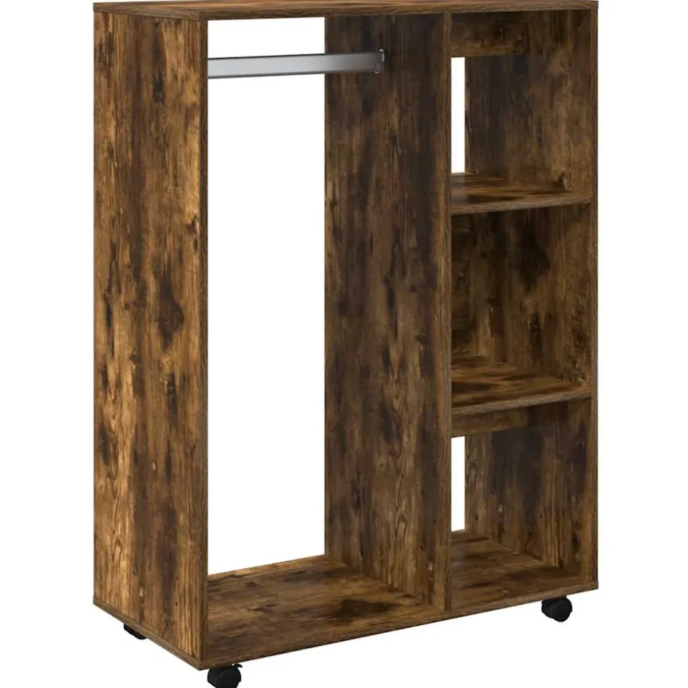 vidaXL Kledingkast 80x40x110 cm bewerkt hout gerookt eikenkleurig