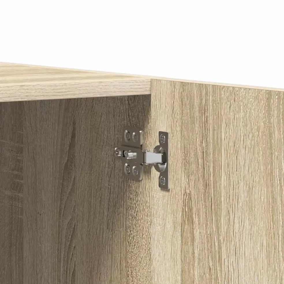 vidaXL Kledingkast 90x52x200 cm bewerkt hout sonoma eikenkleurig