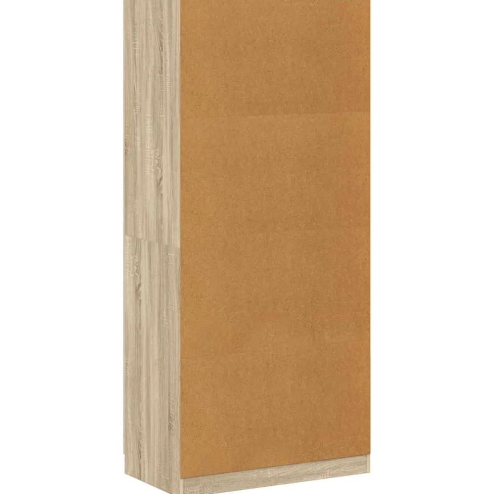 vidaXL Kledingkast 90x52x200 cm bewerkt hout sonoma eikenkleurig