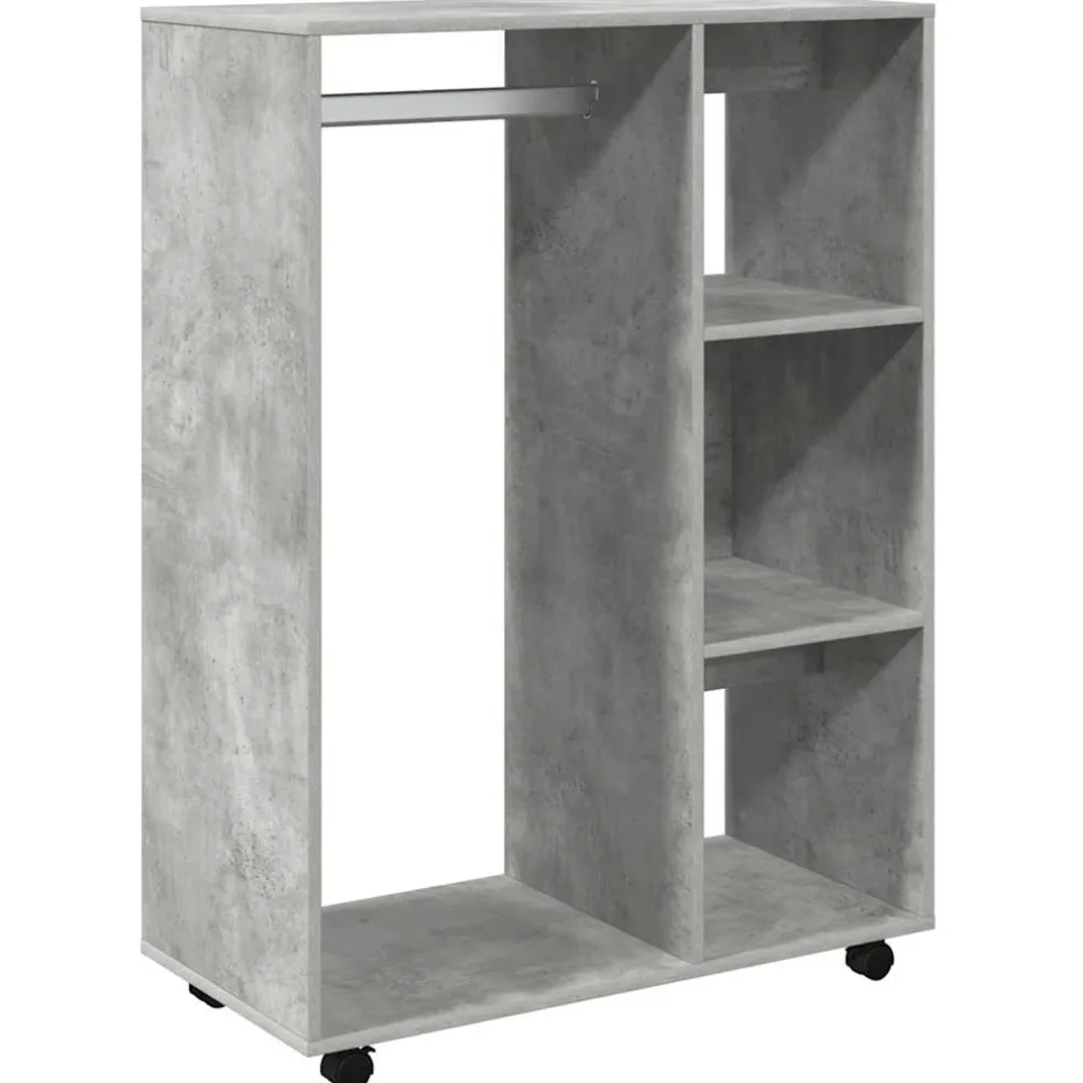 vidaXL Kledingkast 80x40x110 cm bewerkt hout betongrijs