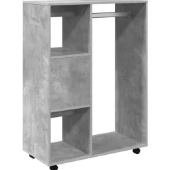 vidaXL Kledingkast 80x40x110 cm bewerkt hout betongrijs