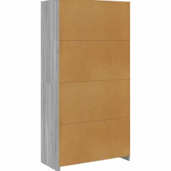 vidaXL Kledingkast 100x50x200 cm bewerkt hout grijs sonoma eikenkleur