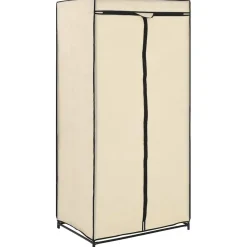 vidaXL Kledingkast 75x50x160 cm crème