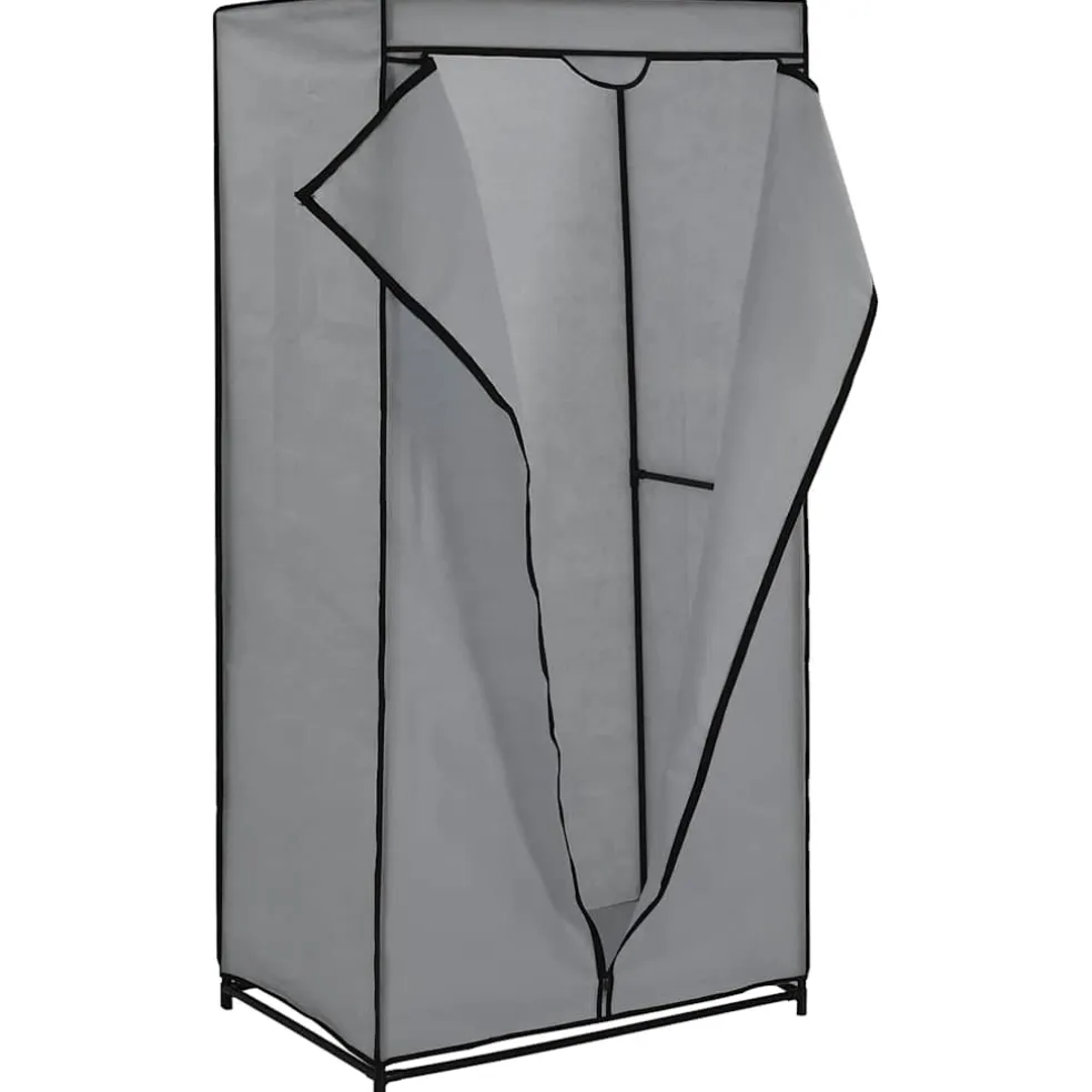 vidaXL Kledingkast 75x50x160 cm grijs