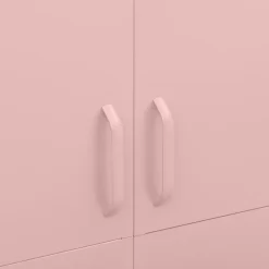 vidaXL Kledingkast 90x50x180 cm staal roze