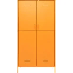 vidaXL Kledingkast 90x50x180 cm staal mosterdgeel