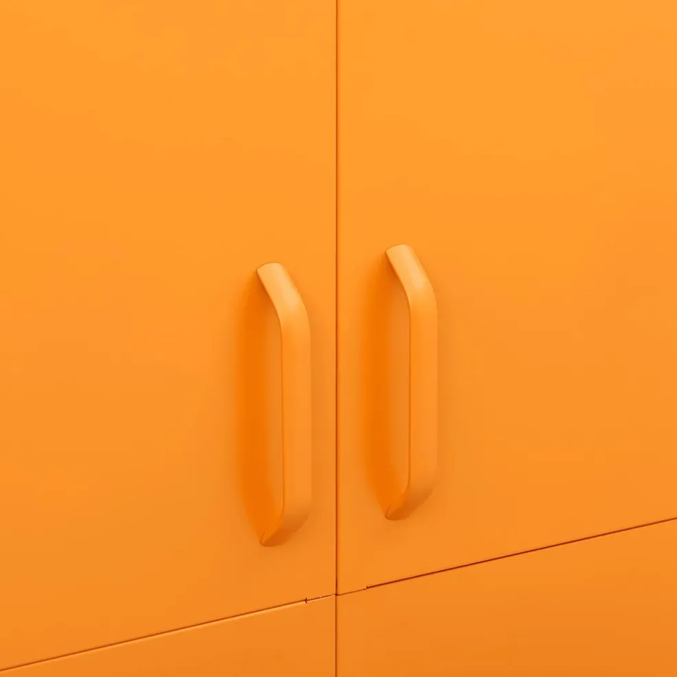 vidaXL Kledingkast 90x50x180 cm staal mosterdgeel