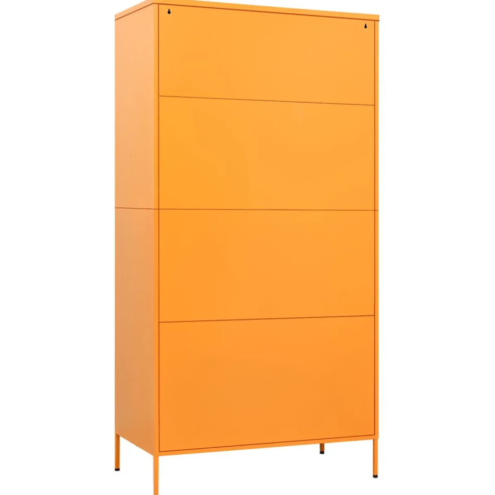 vidaXL Kledingkast 90x50x180 cm staal mosterdgeel