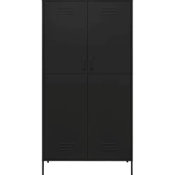 vidaXL Kledingkast 80x50x180 cm staal wit