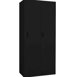 vidaXL Kledingkast 80x50x180 cm staal zwart