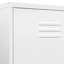 vidaXL Kledingkast 90x50x180 cm staal wit